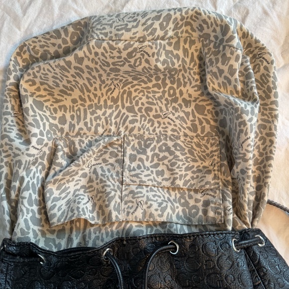 Guess Backpack in Black embossed leather main image 9